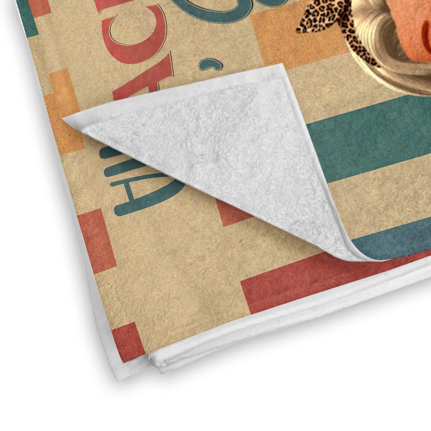 Beach Lovin' Girl, Tropical Drink and Sunglasses - Personalized Beach Towel - FAM374_BETO