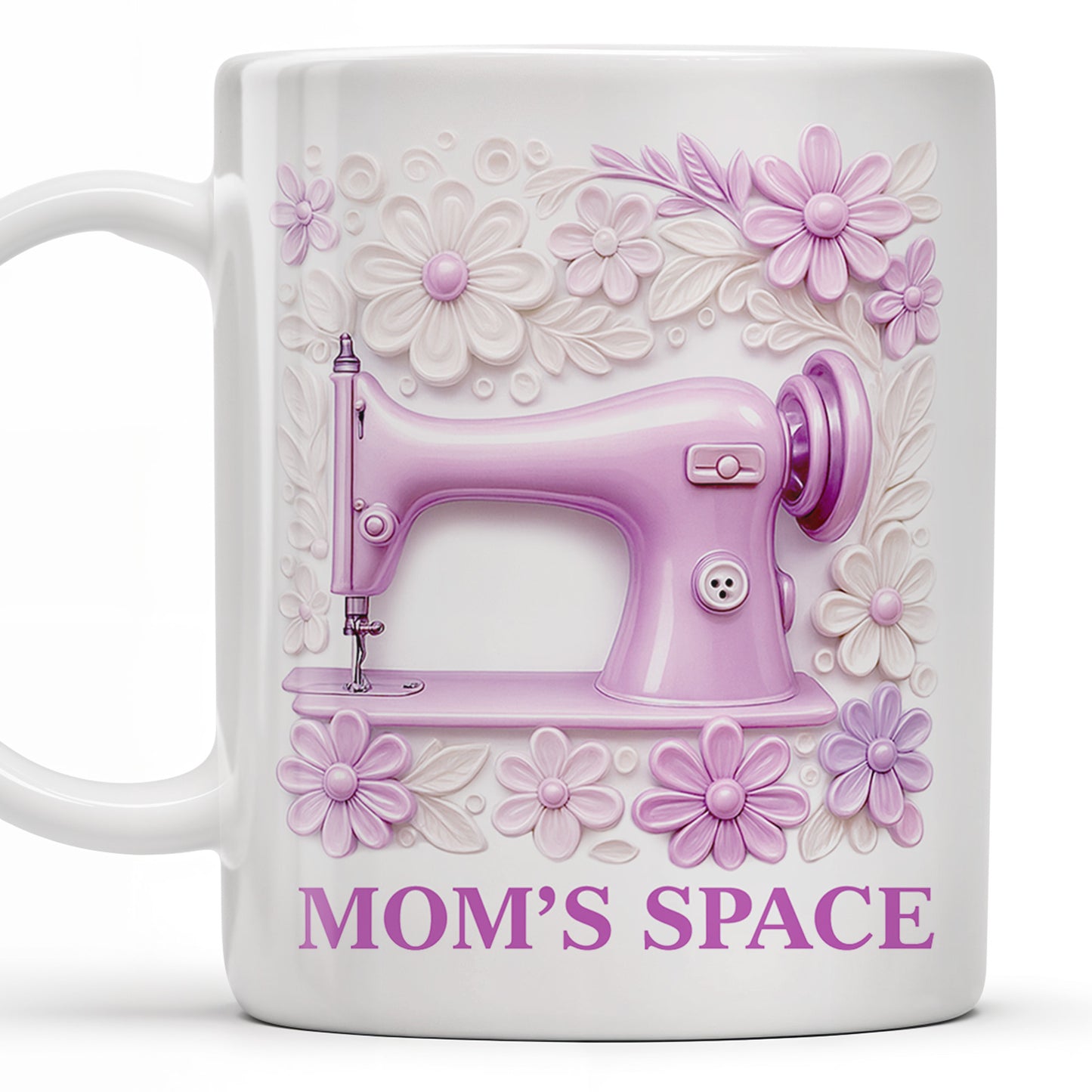 Mom's Space With Sewing Machine and Flowers