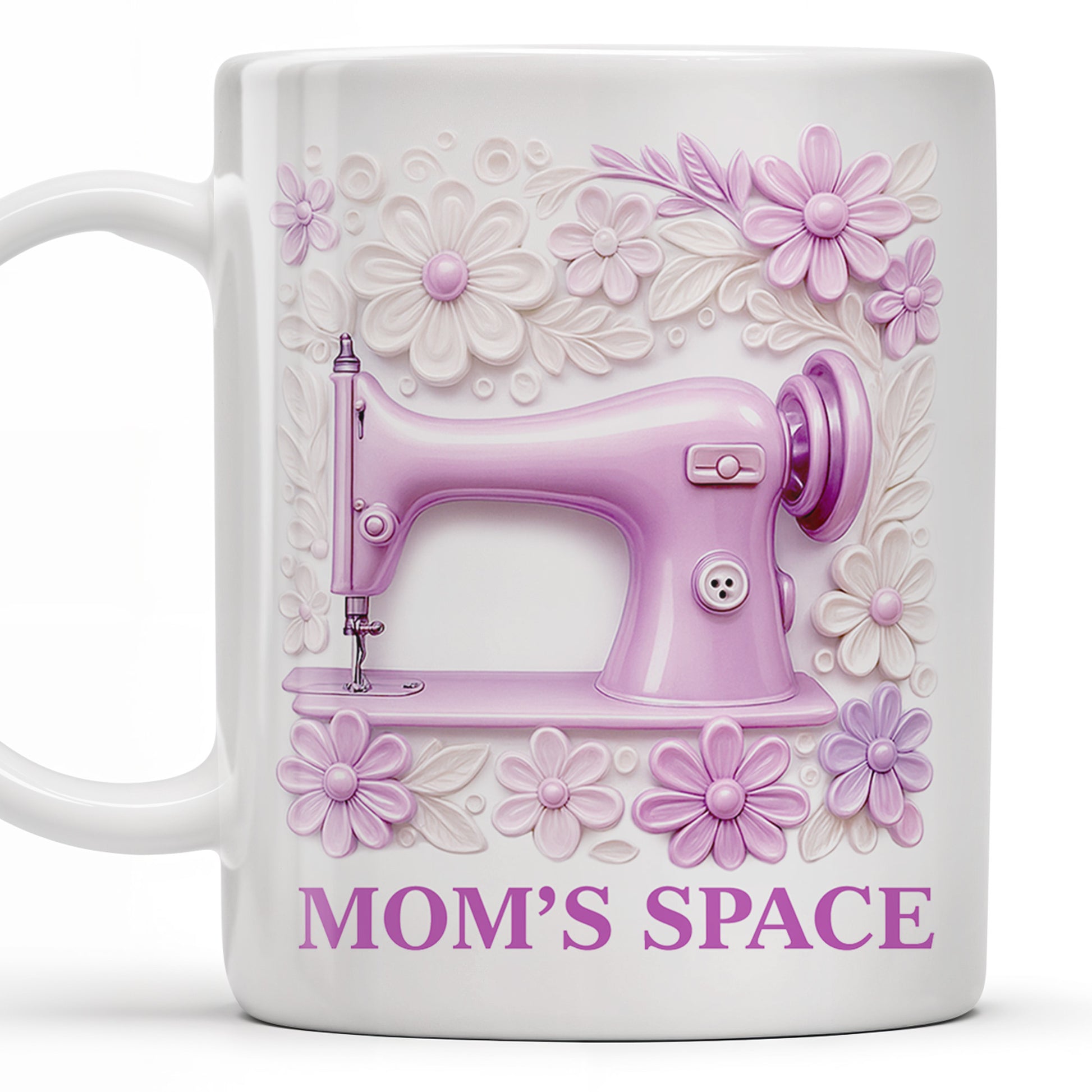 Mom's Space With Sewing Machine and Flowers