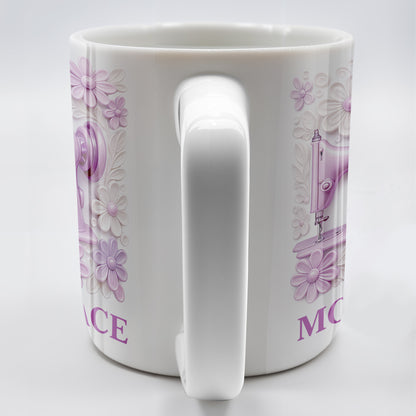 Mom's Space With Sewing Machine and Flowers