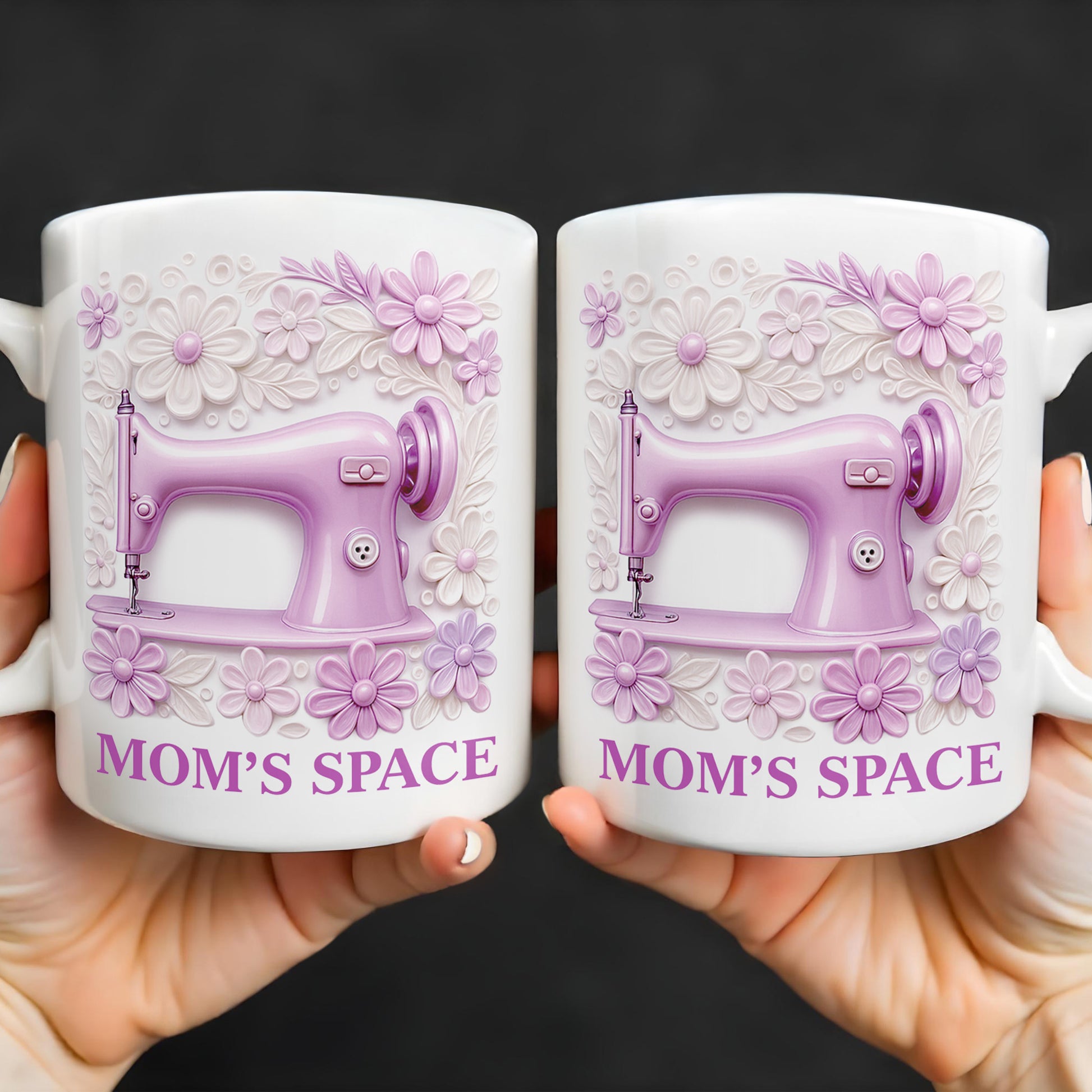 Mom's Space With Sewing Machine and Flowers