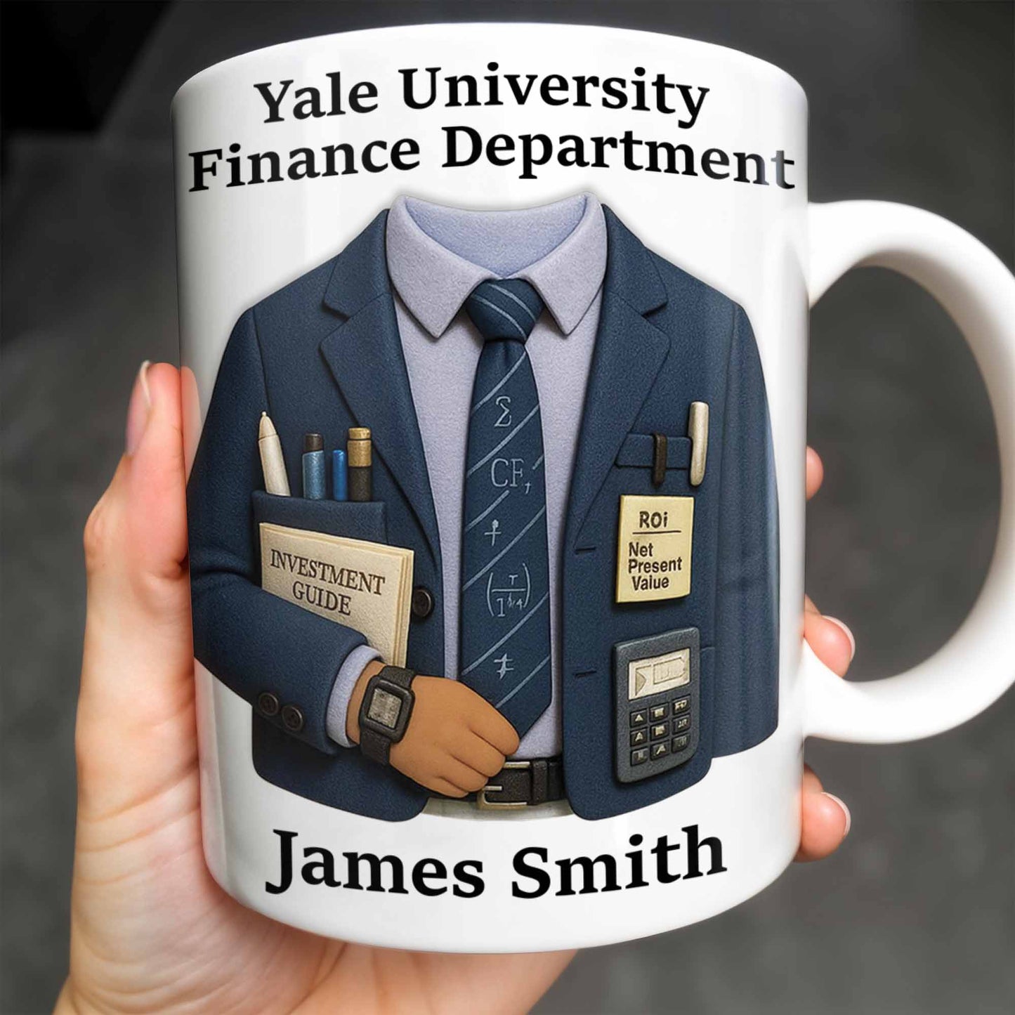Celebrate Your Finance Expertise With Classic Business Attire Design - Personalized Custom Coffee Mug - FAM378_MG