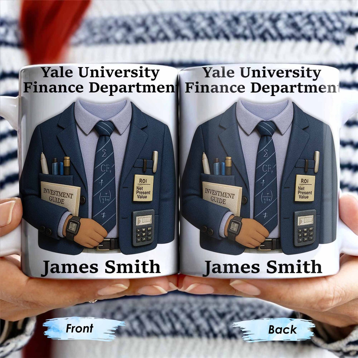 Celebrate Your Finance Expertise With Classic Business Attire Design - Personalized Custom Coffee Mug - FAM378_MG