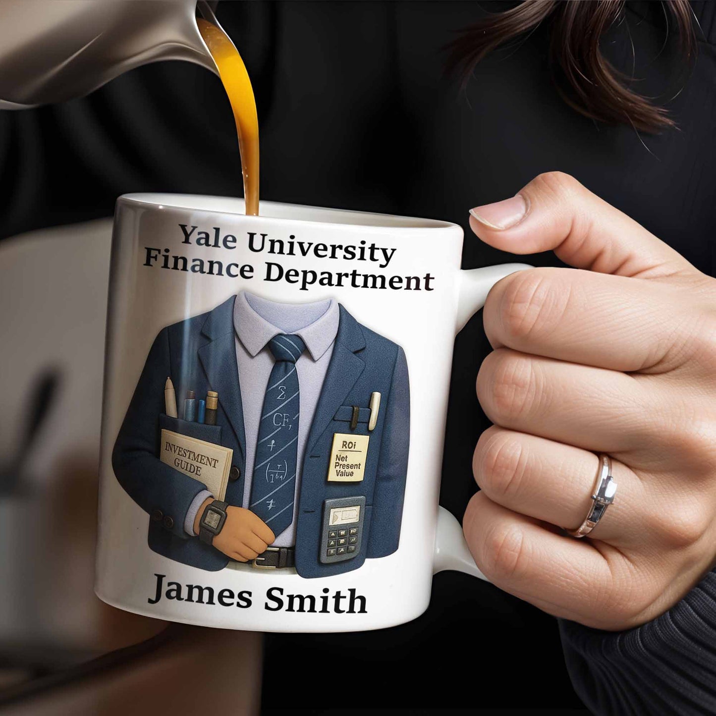 Celebrate Your Finance Expertise With Classic Business Attire Design - Personalized Custom Coffee Mug - FAM378_MG