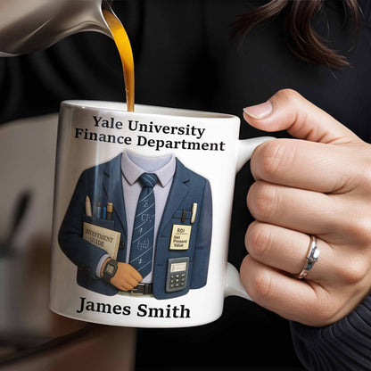 Celebrate Your Finance Expertise With Classic Business Attire Design - Personalized Custom Coffee Mug - FAM378_MG