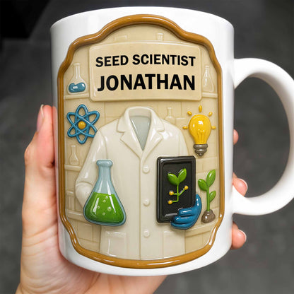 Seed Scientist With Lab Coats And Plants