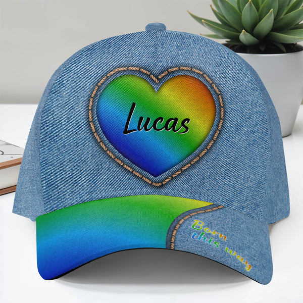 Born This Way With Heart In Rainbow Colors