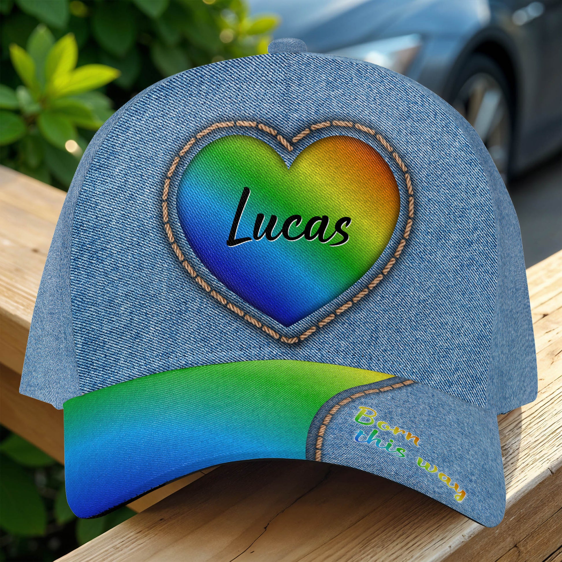 Born This Way With Heart In Rainbow Colors