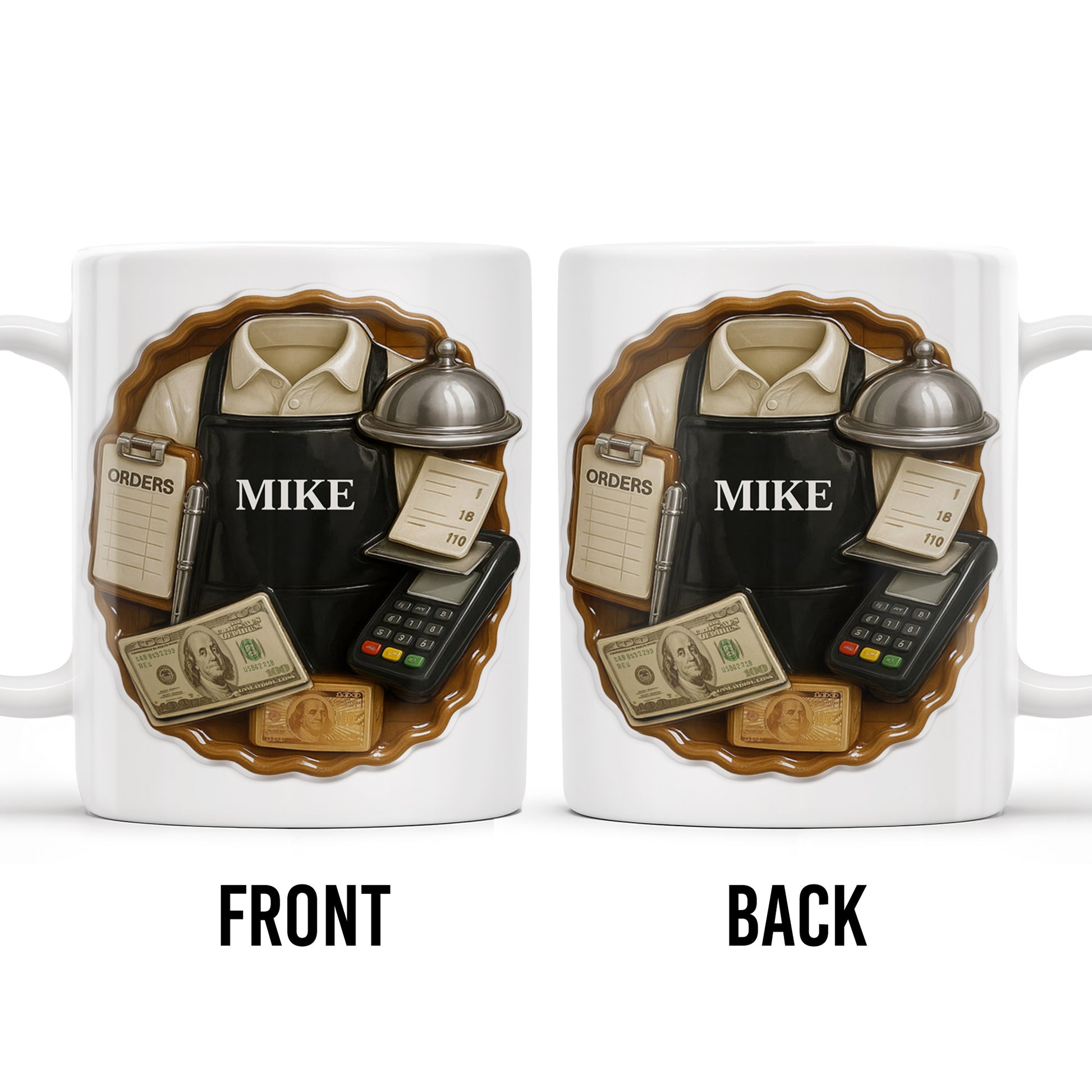 Customizable Diner Server Mug With Essential Tools