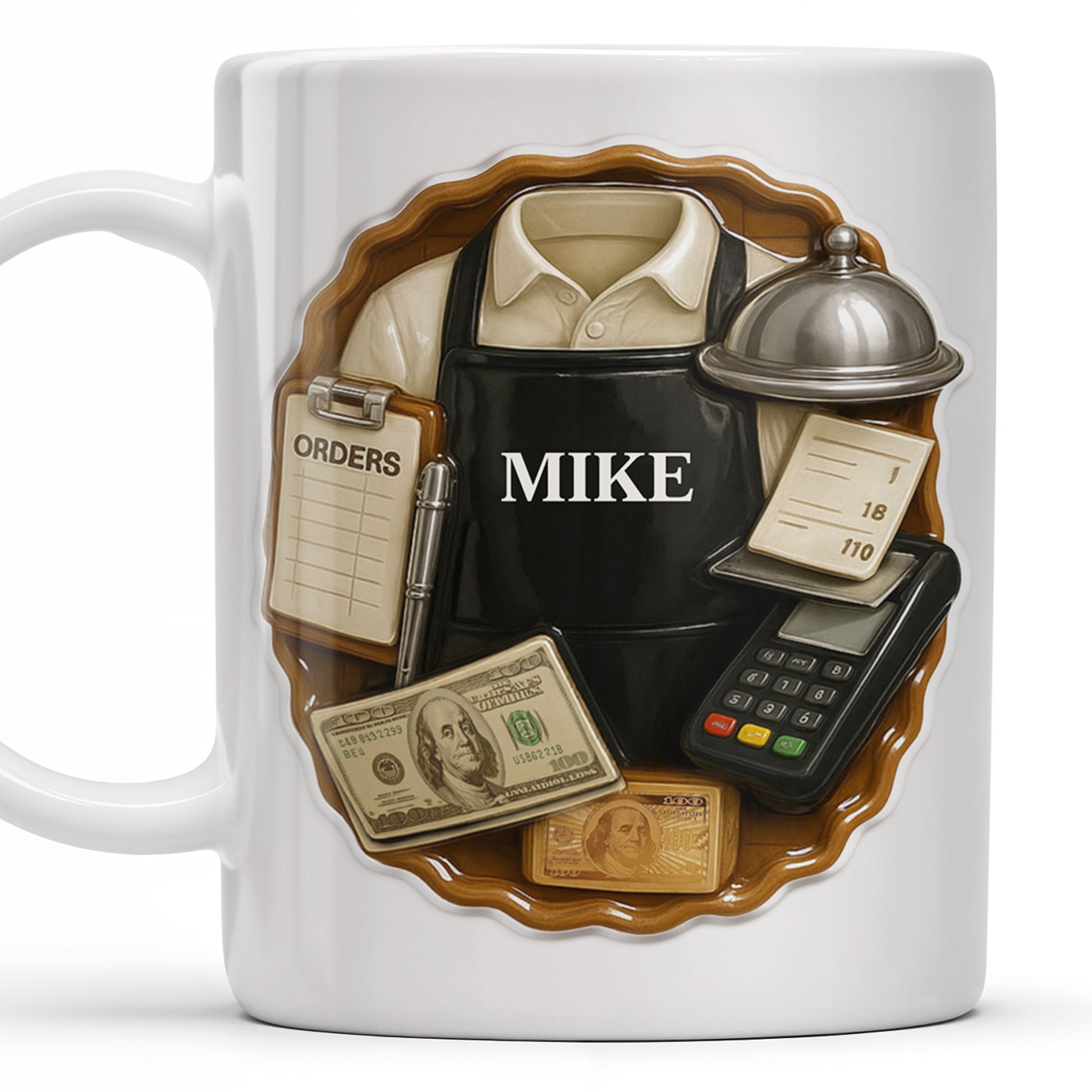 Customizable Diner Server Mug With Essential Tools