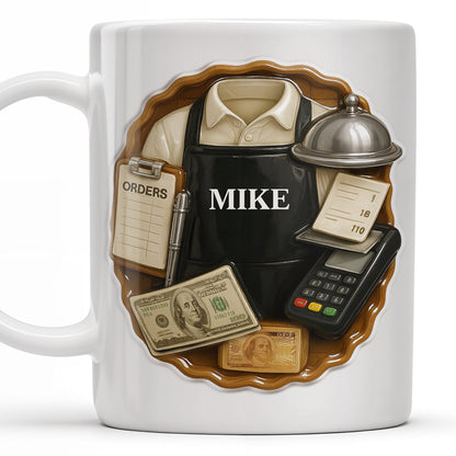 Customizable Diner Server Mug With Essential Tools
