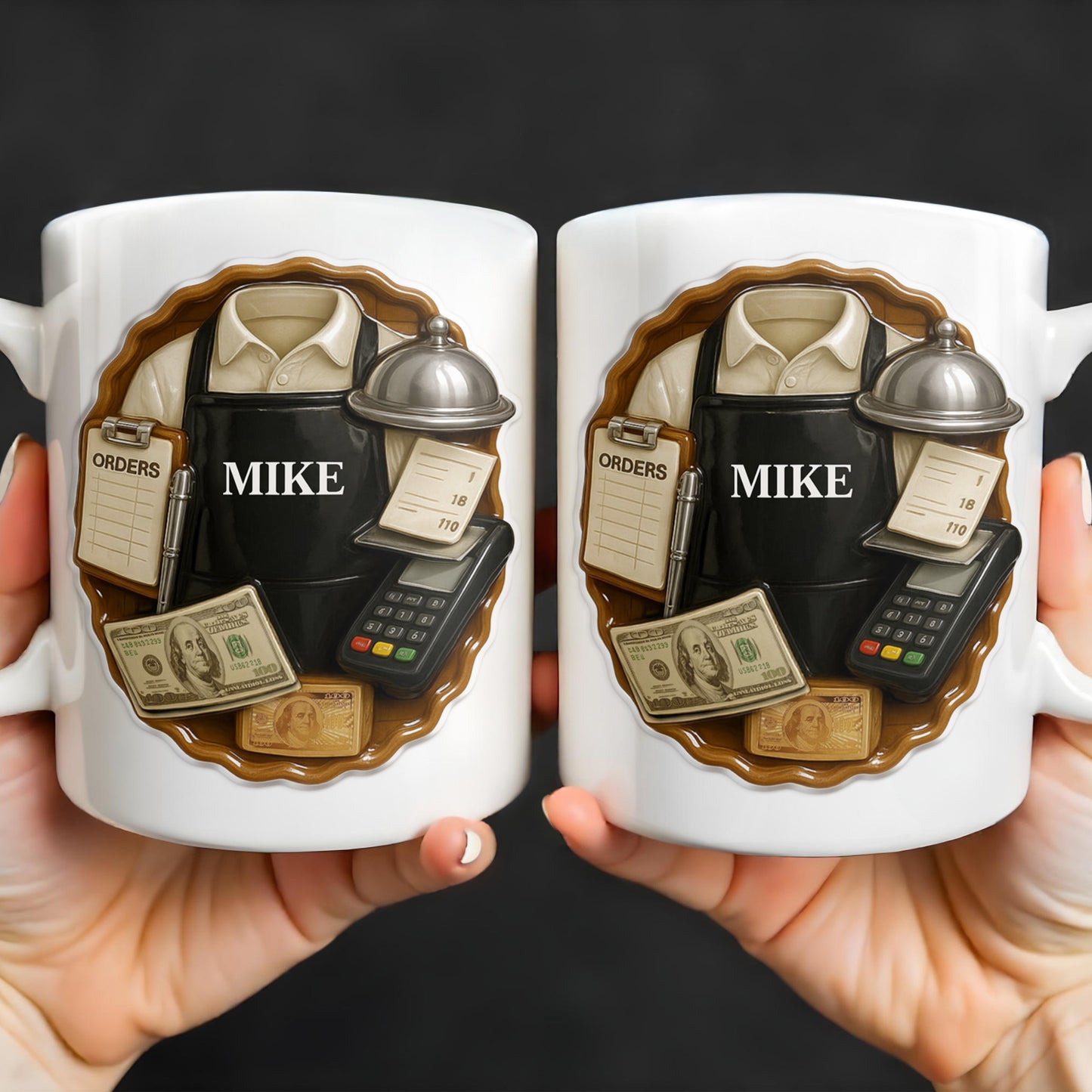 Customizable Diner Server Mug With Essential Tools