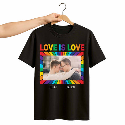 Love Is Love With Rainbow Colors And Photo Frame