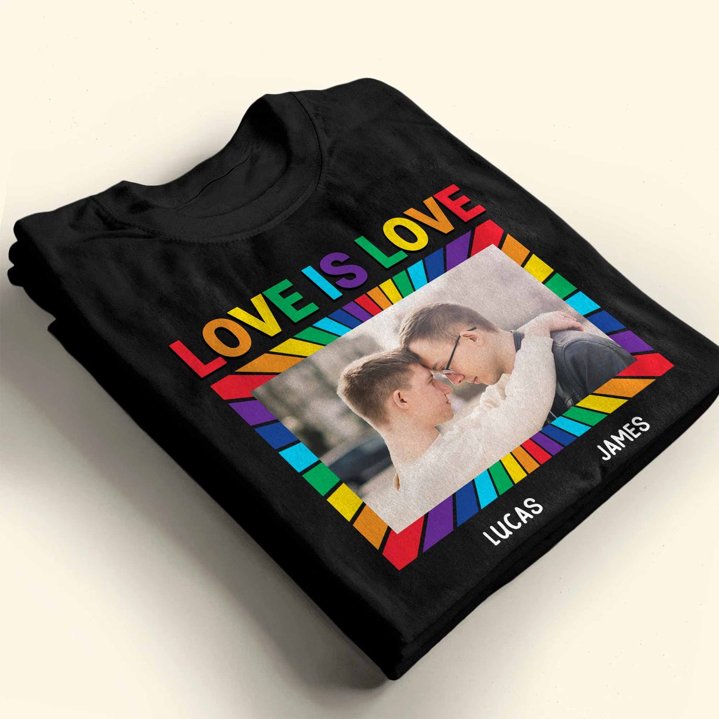 Love Is Love With Rainbow Colors And Photo Frame