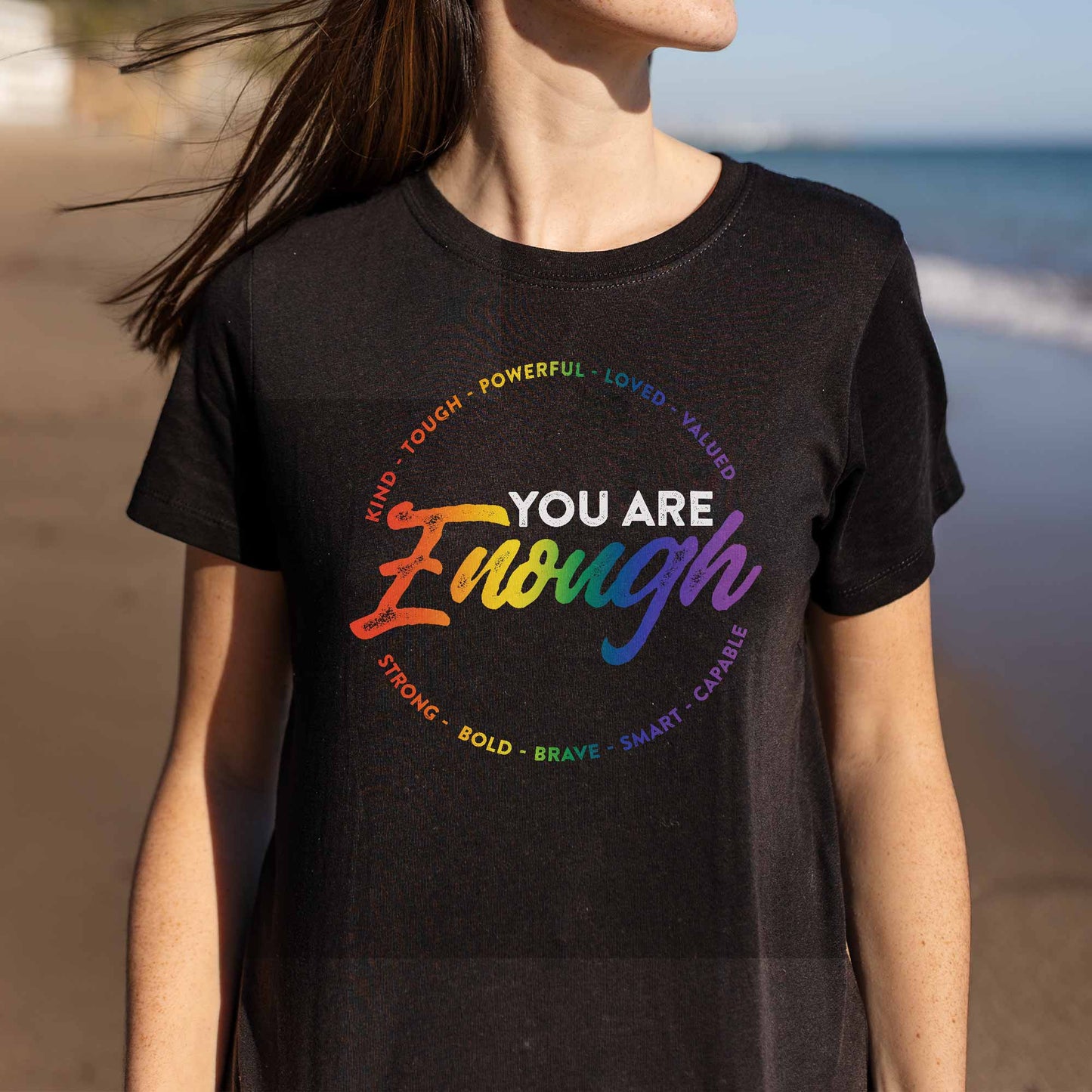 You Are Enough Inspirational Colorful Message
