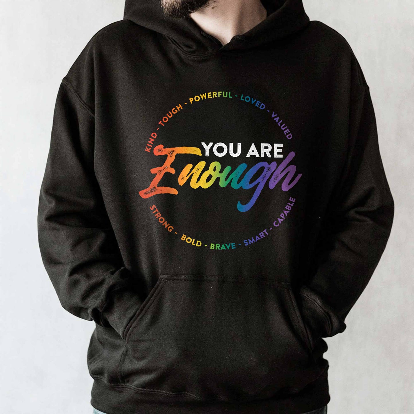 You Are Enough Inspirational Colorful Message