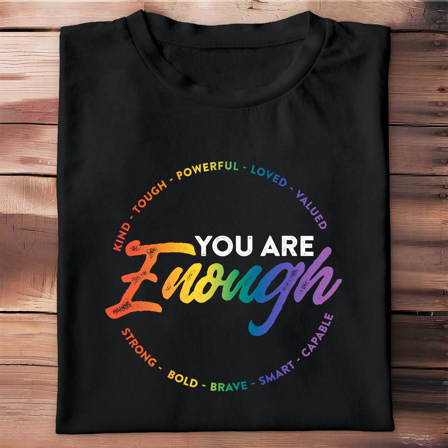 You Are Enough Inspirational Colorful Message