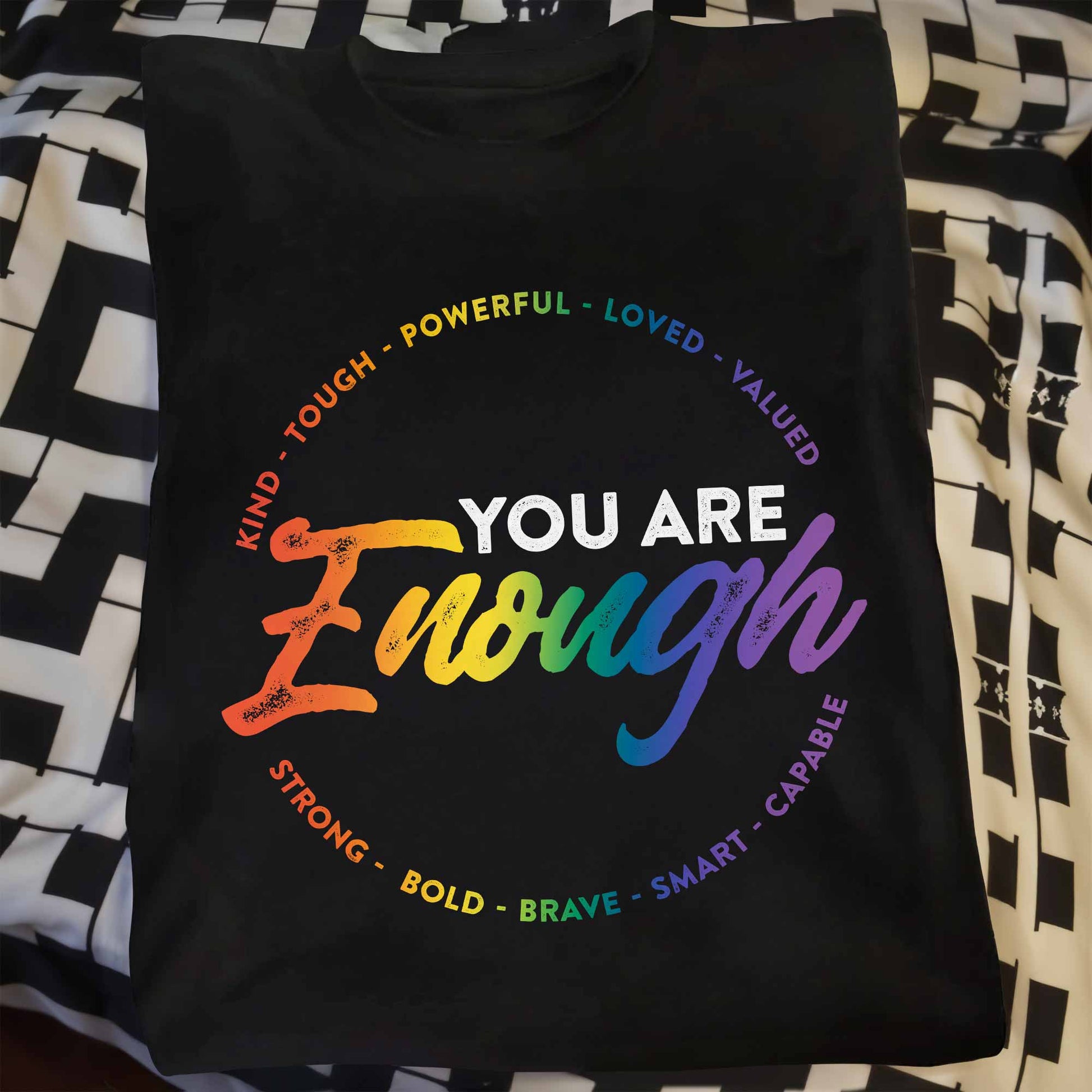 You Are Enough Inspirational Colorful Message