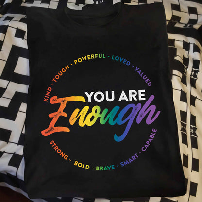 You Are Enough Inspirational Colorful Message