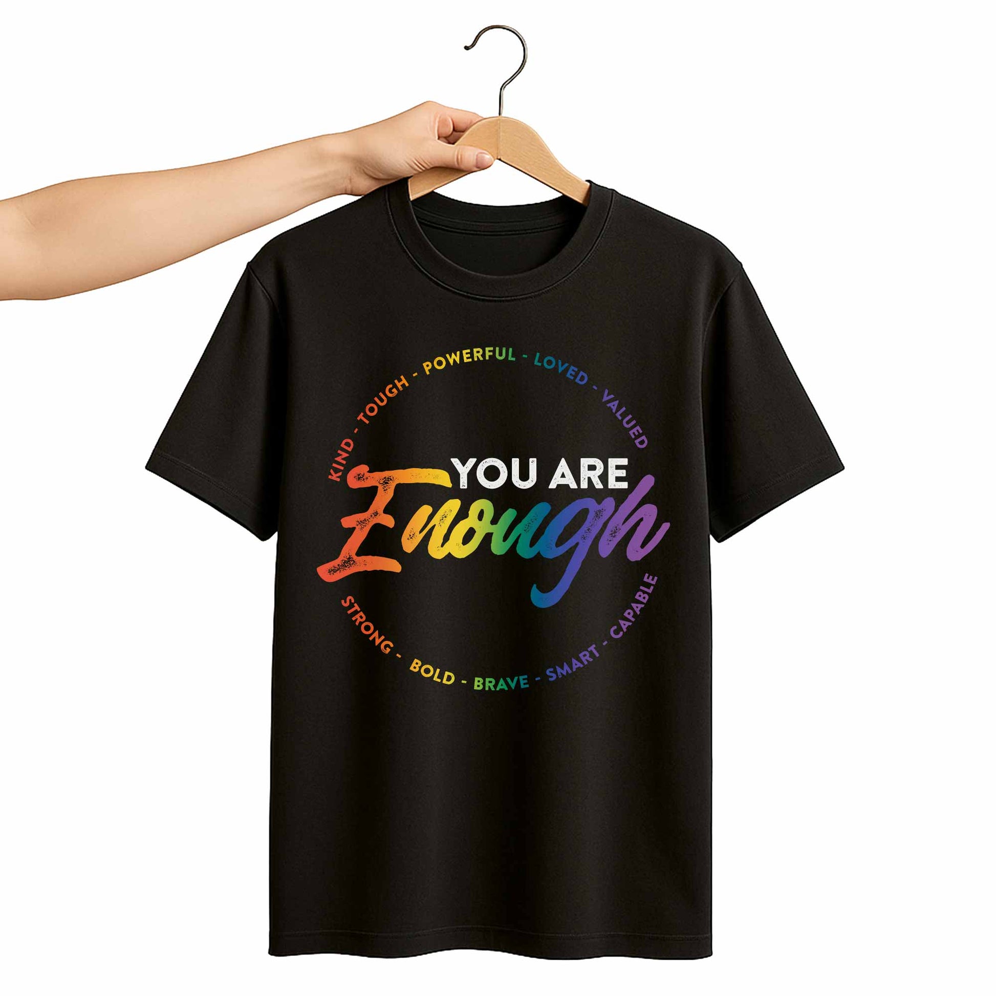 You Are Enough Inspirational Colorful Message