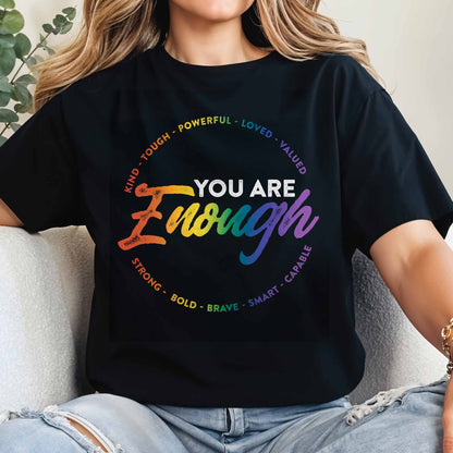 You Are Enough Inspirational Colorful Message