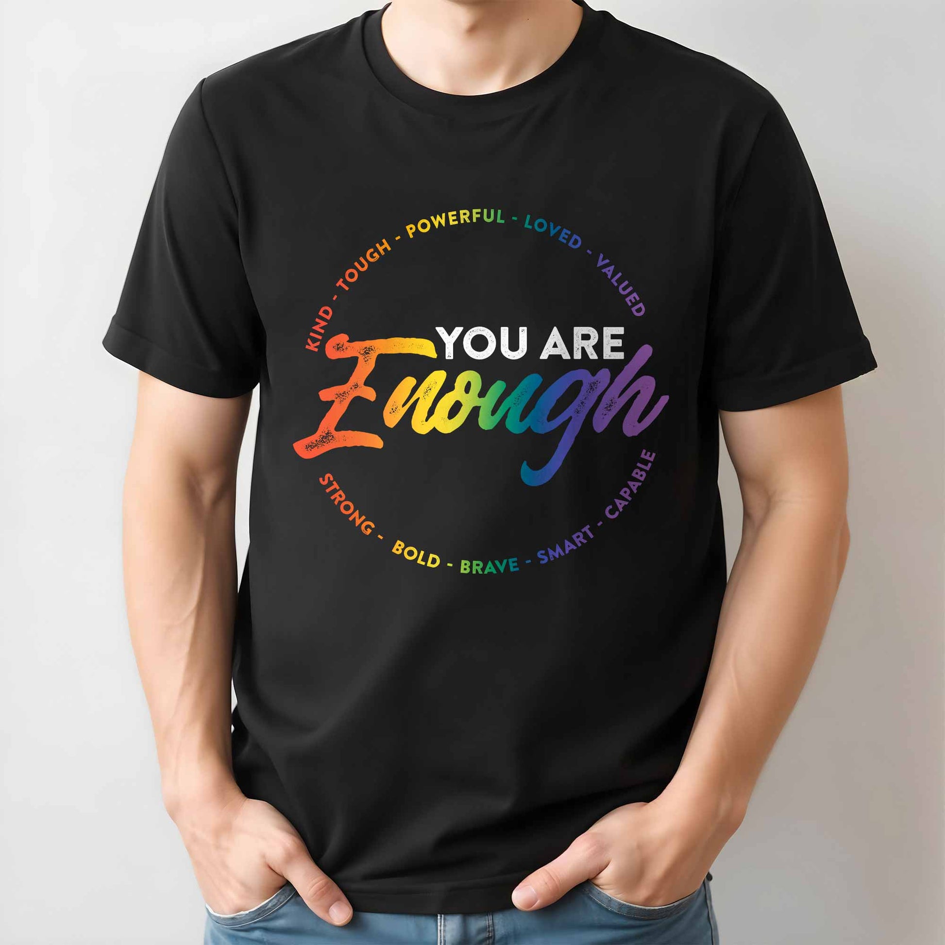 You Are Enough Inspirational Colorful Message