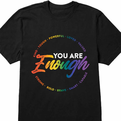 You Are Enough Inspirational Colorful Message