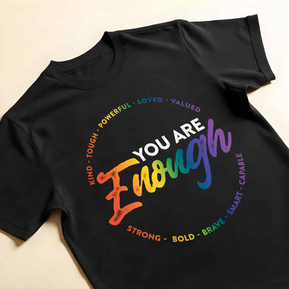 You Are Enough Inspirational Colorful Message