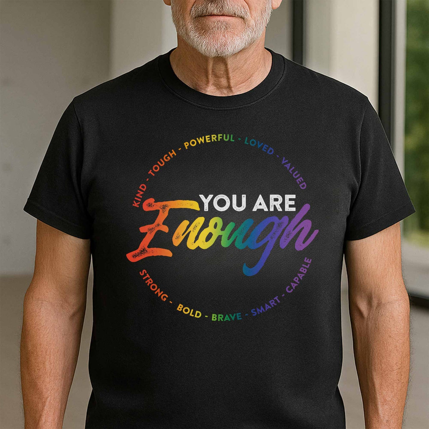 You Are Enough Inspirational Colorful Message