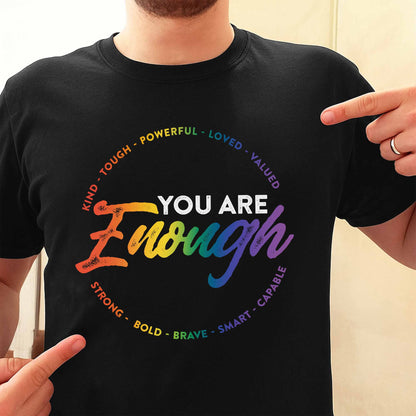 You Are Enough Inspirational Colorful Message
