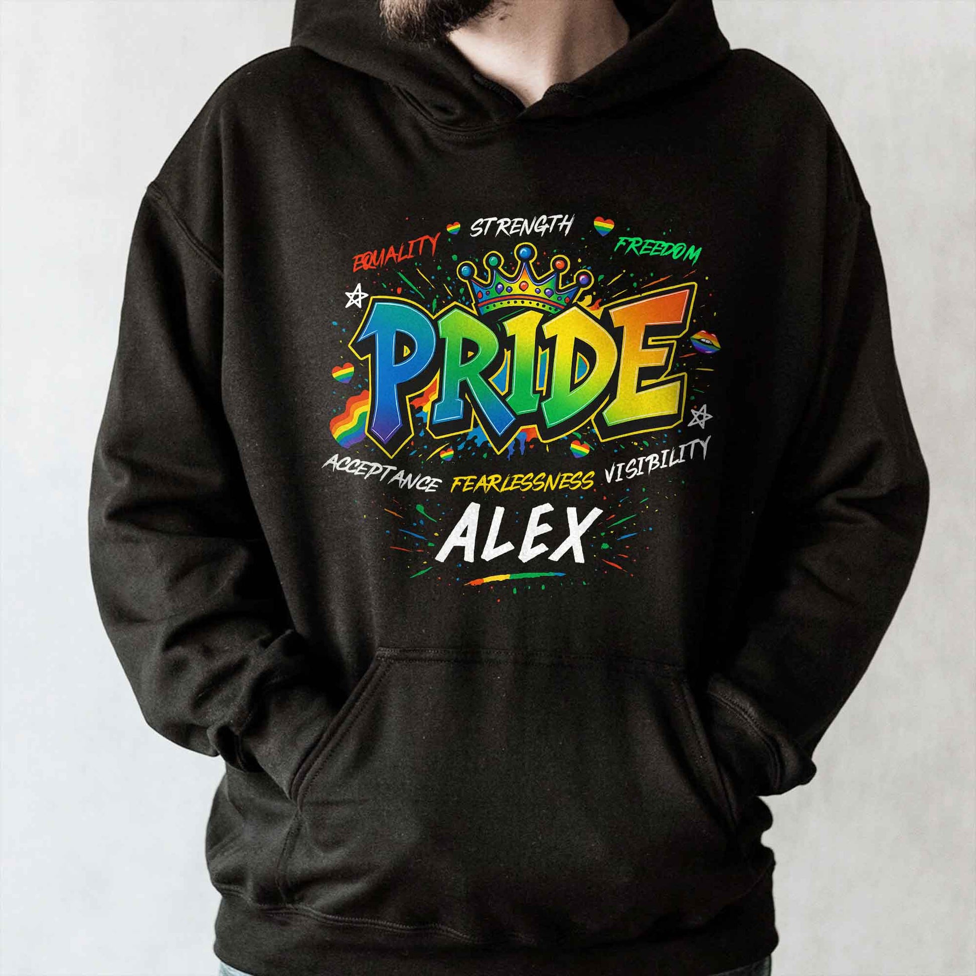 Equality Strength Freedom Pride Acceptance Fearlessness Visibility