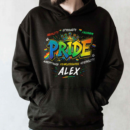 Equality Strength Freedom Pride Acceptance Fearlessness Visibility