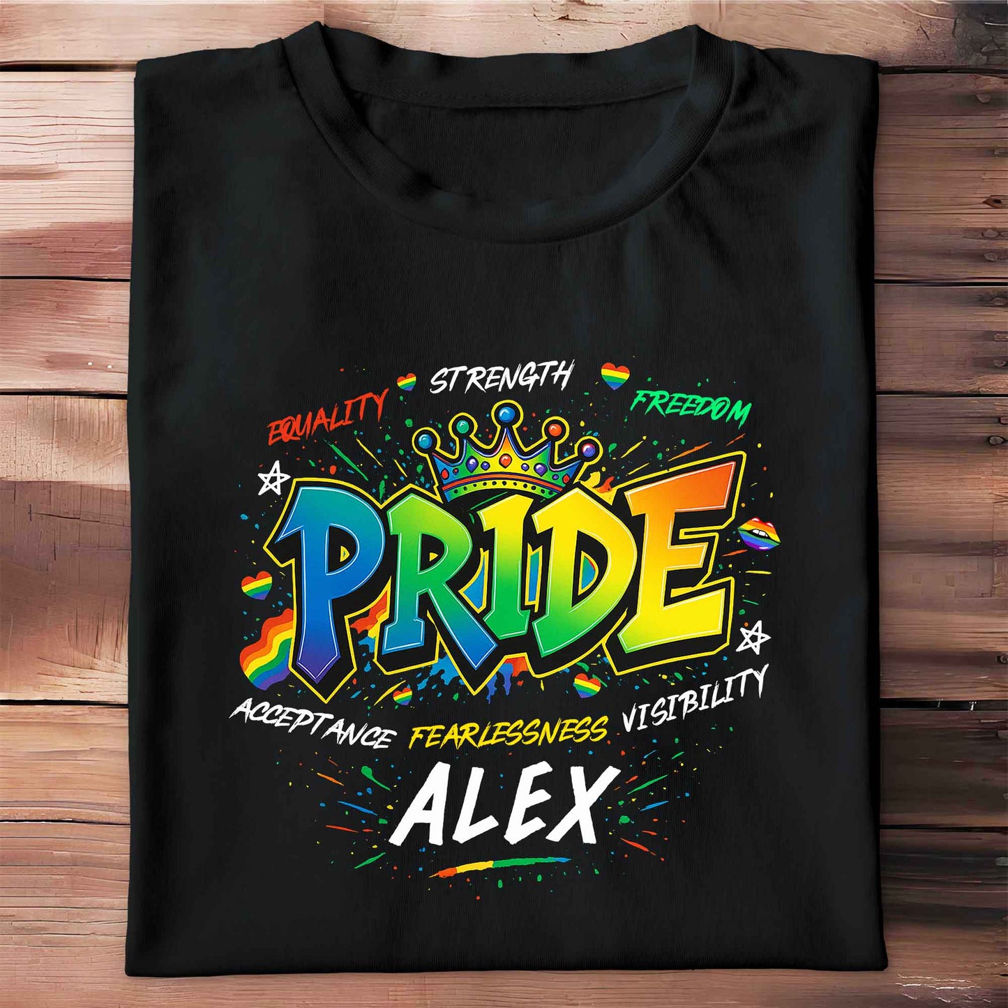 Equality Strength Freedom Pride Acceptance Fearlessness Visibility