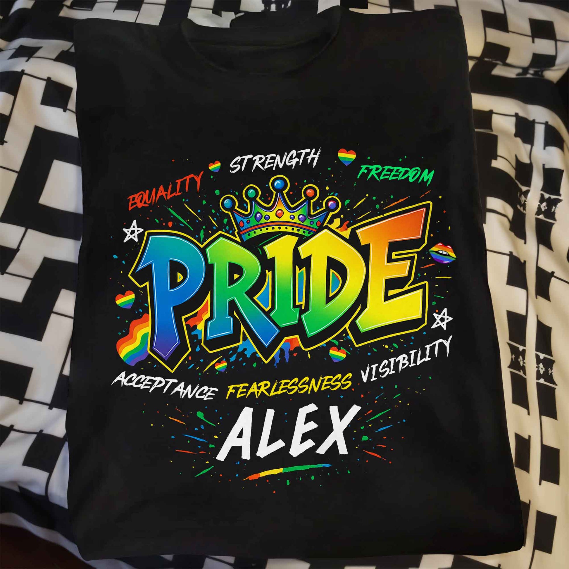 Equality Strength Freedom Pride Acceptance Fearlessness Visibility