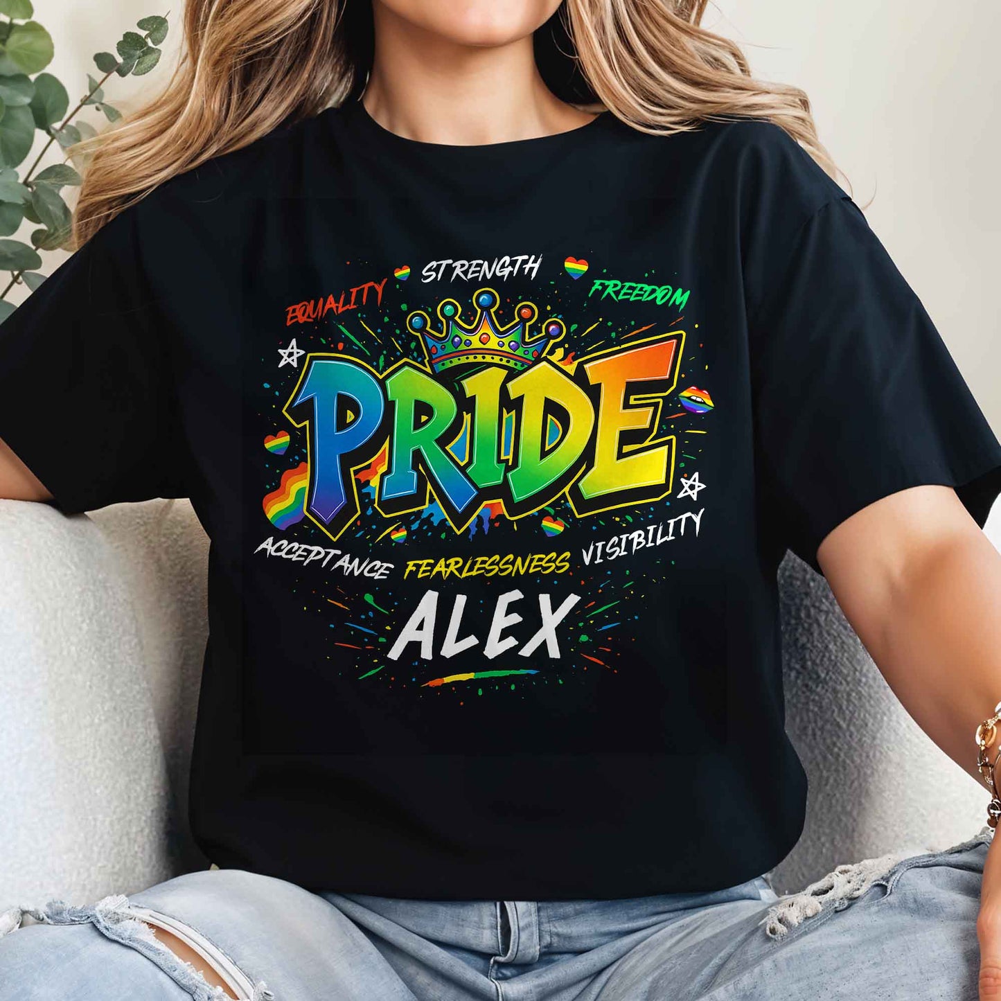 Equality Strength Freedom Pride Acceptance Fearlessness Visibility