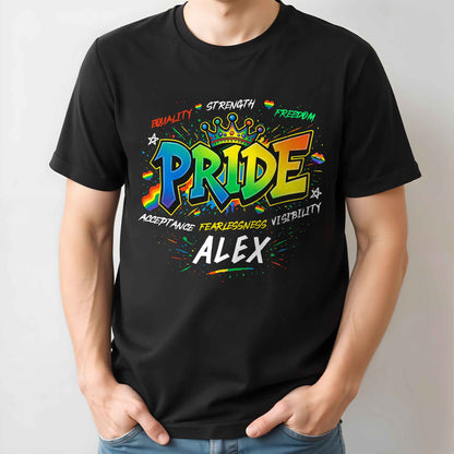 Equality Strength Freedom Pride Acceptance Fearlessness Visibility