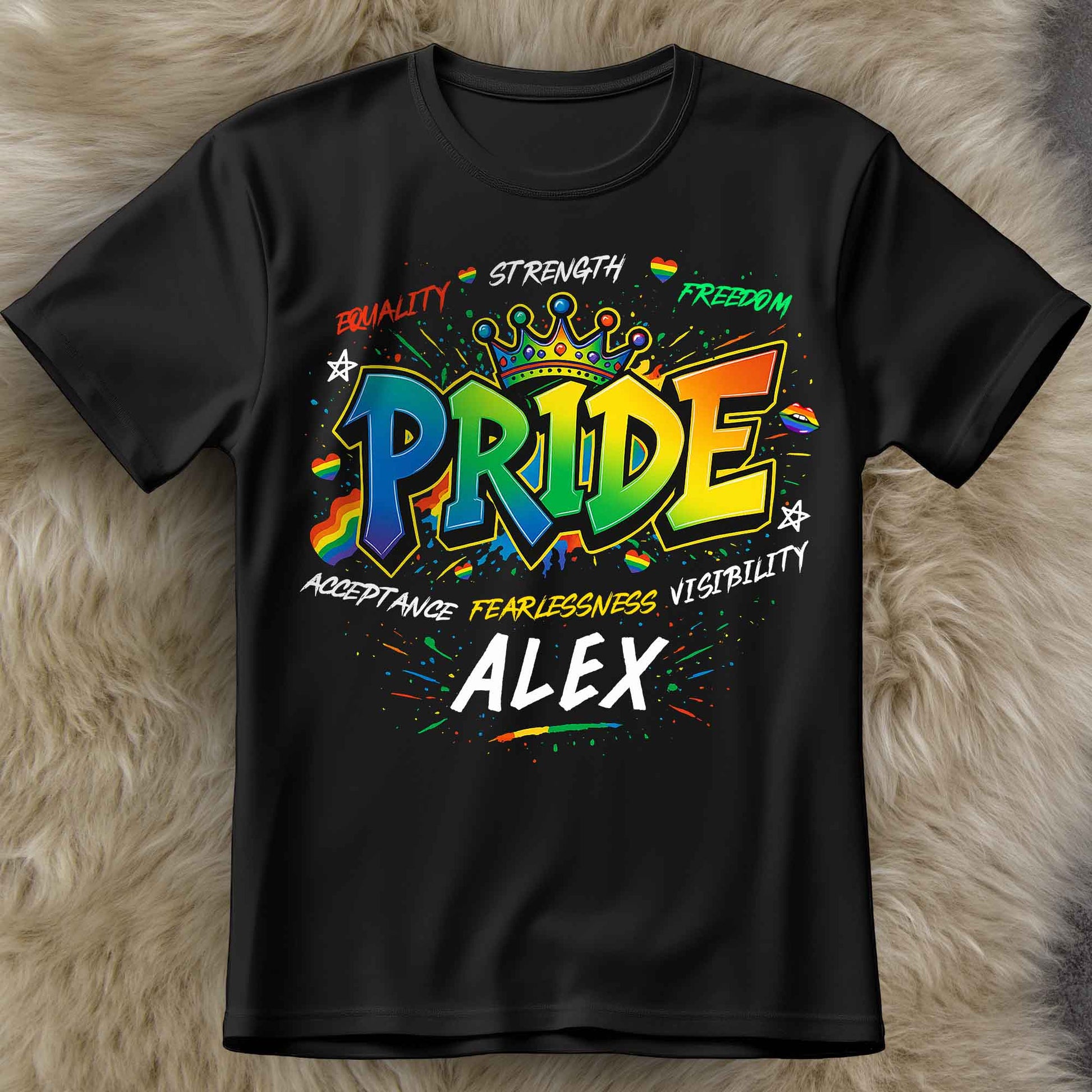 Equality Strength Freedom Pride Acceptance Fearlessness Visibility