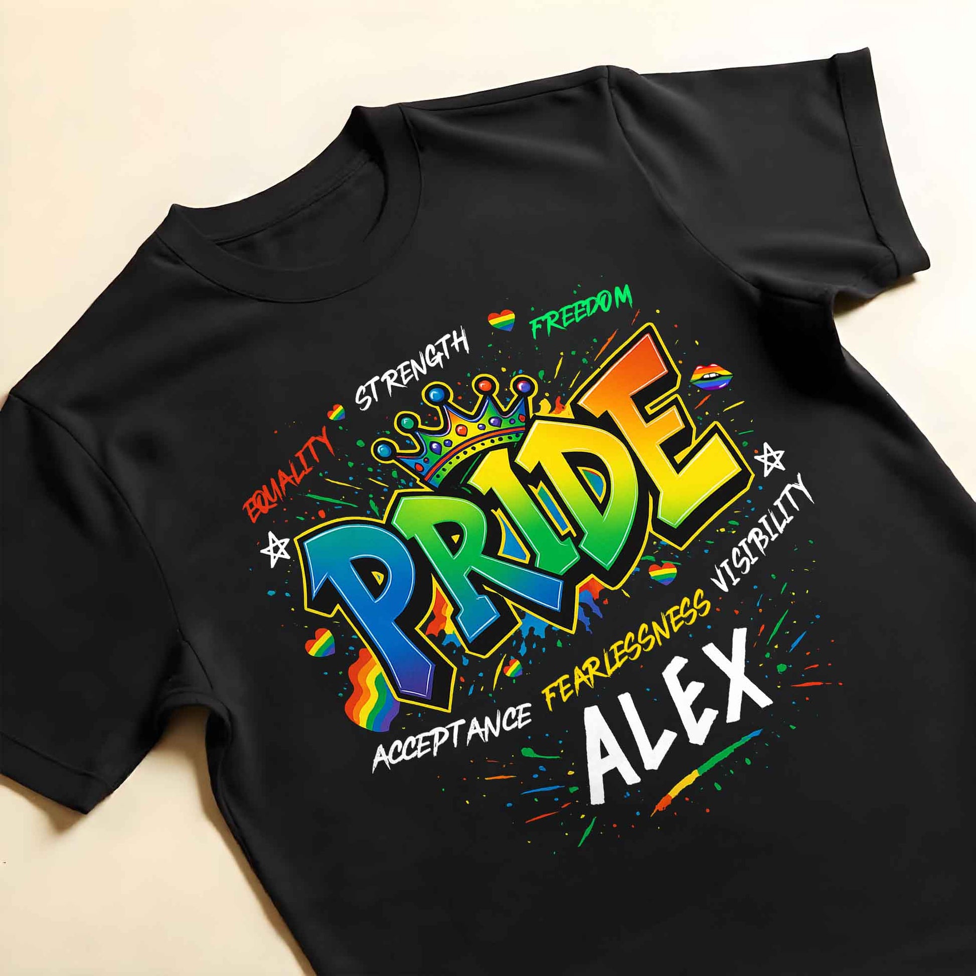 Equality Strength Freedom Pride Acceptance Fearlessness Visibility