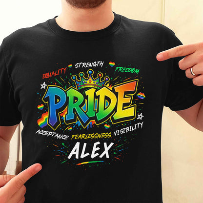 Equality Strength Freedom Pride Acceptance Fearlessness Visibility