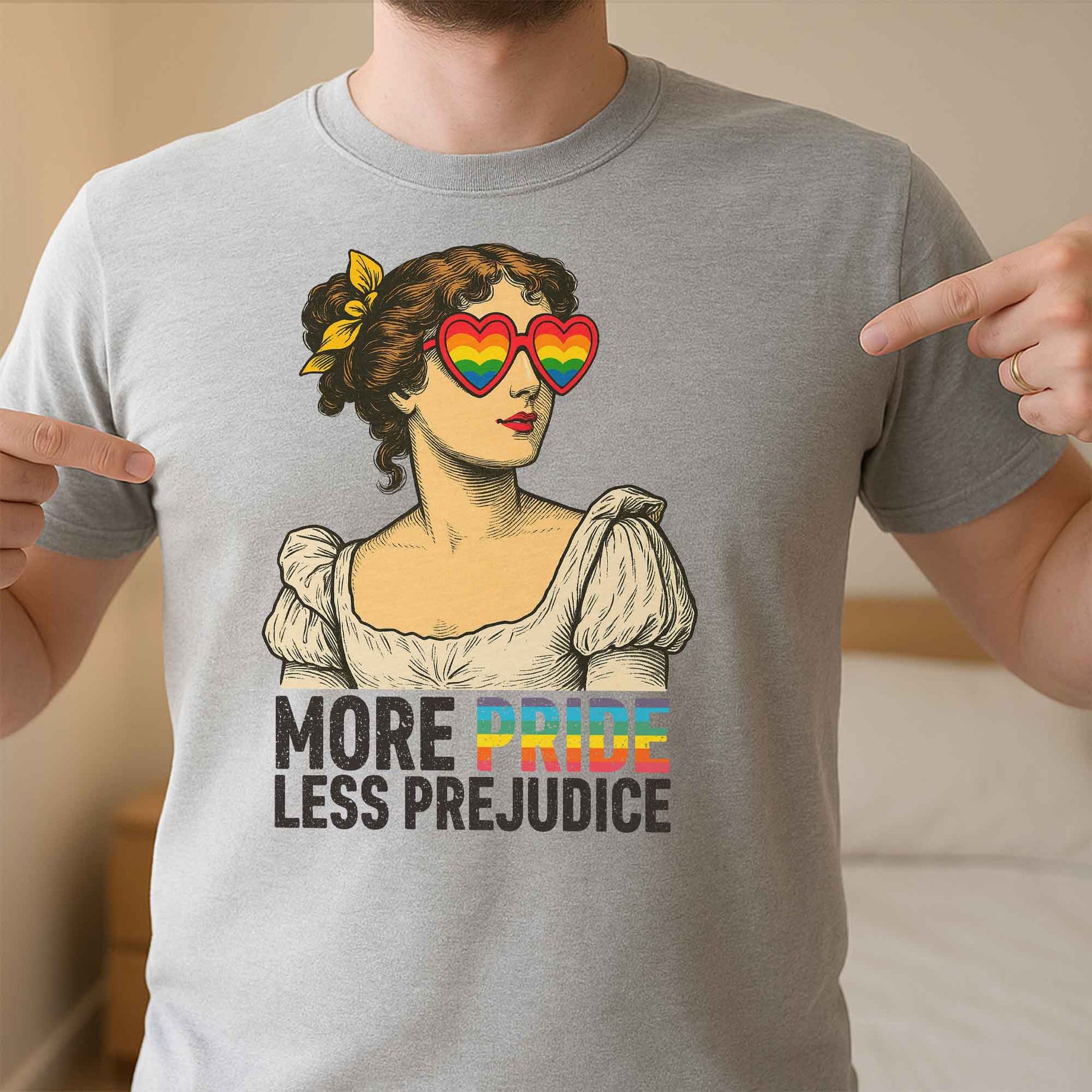 More Pride Less Prejudice Heart-Shaped Glasses