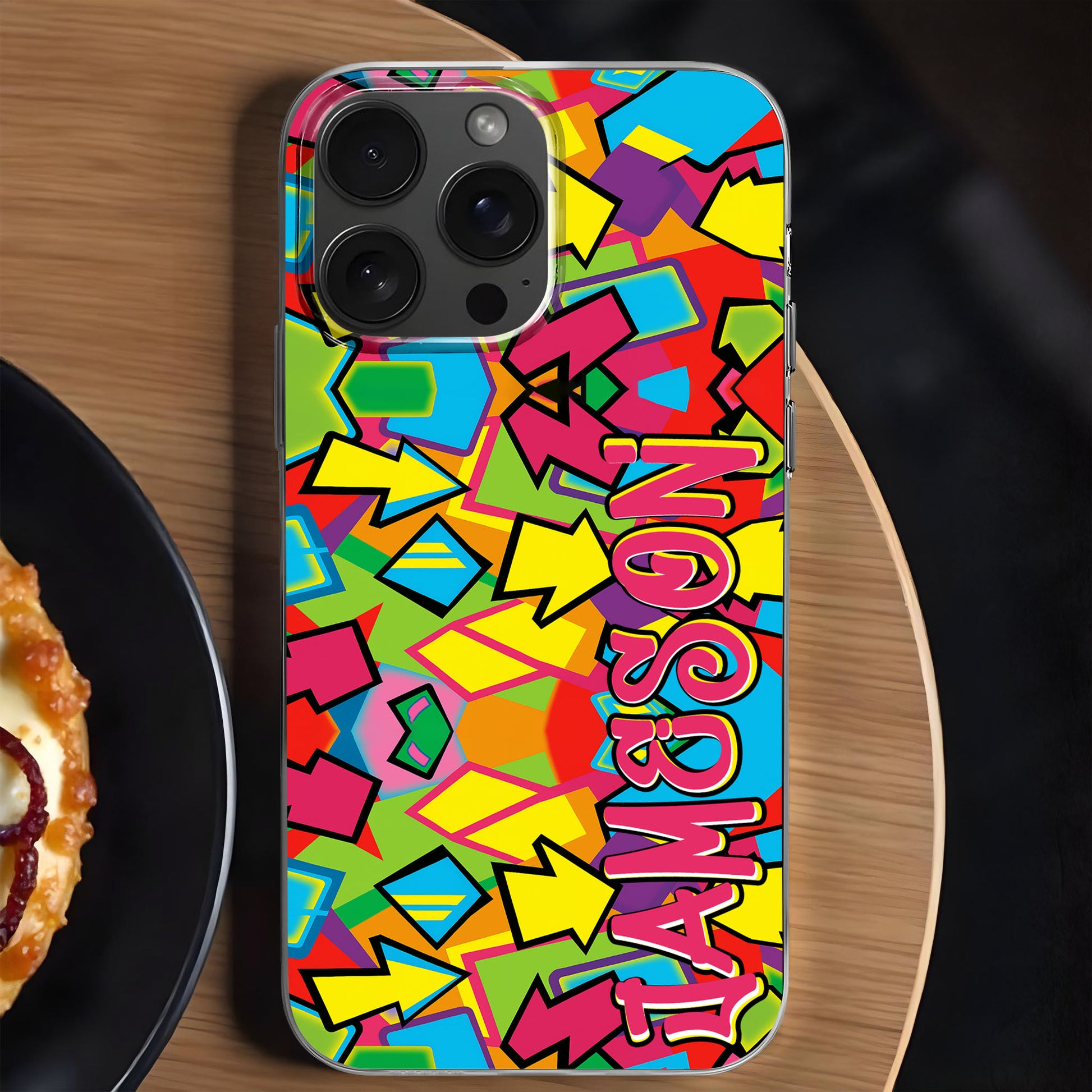 Vibrant Retro 90s Style With Geometric Shapes