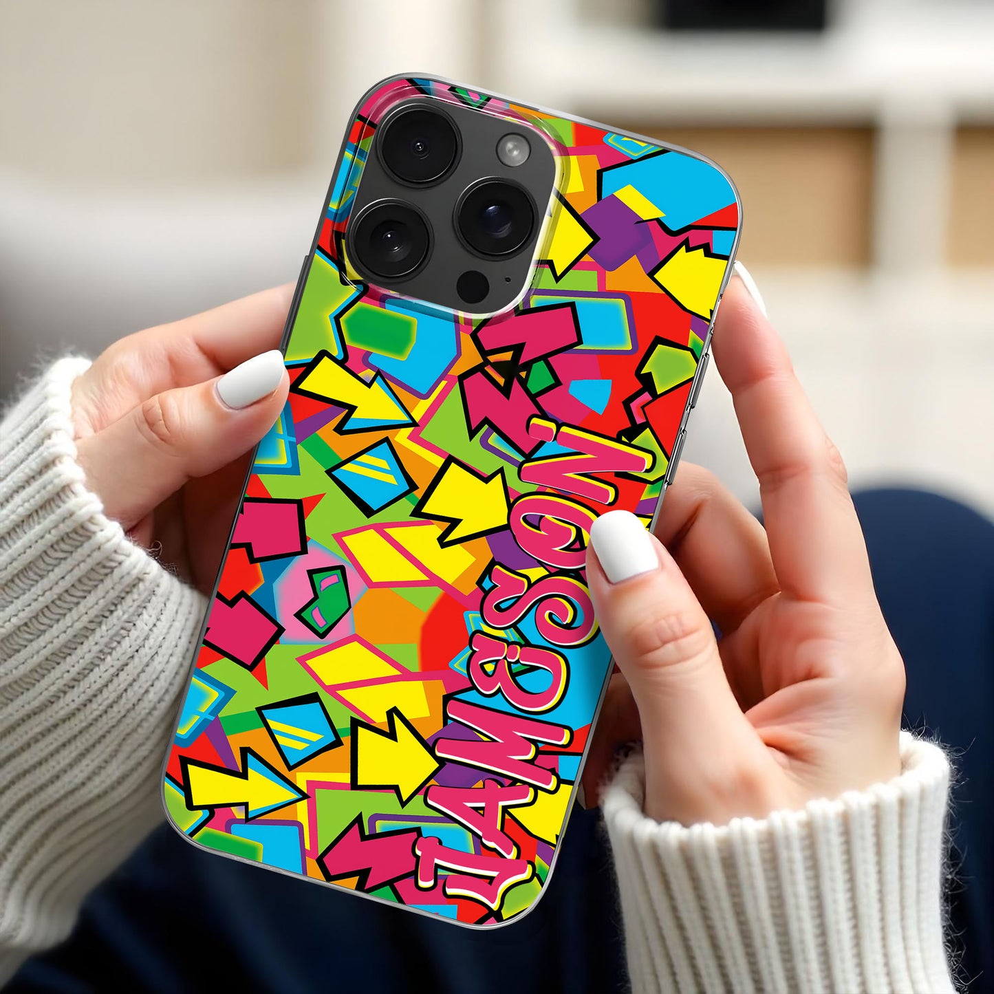 Vibrant Retro 90s Style With Geometric Shapes