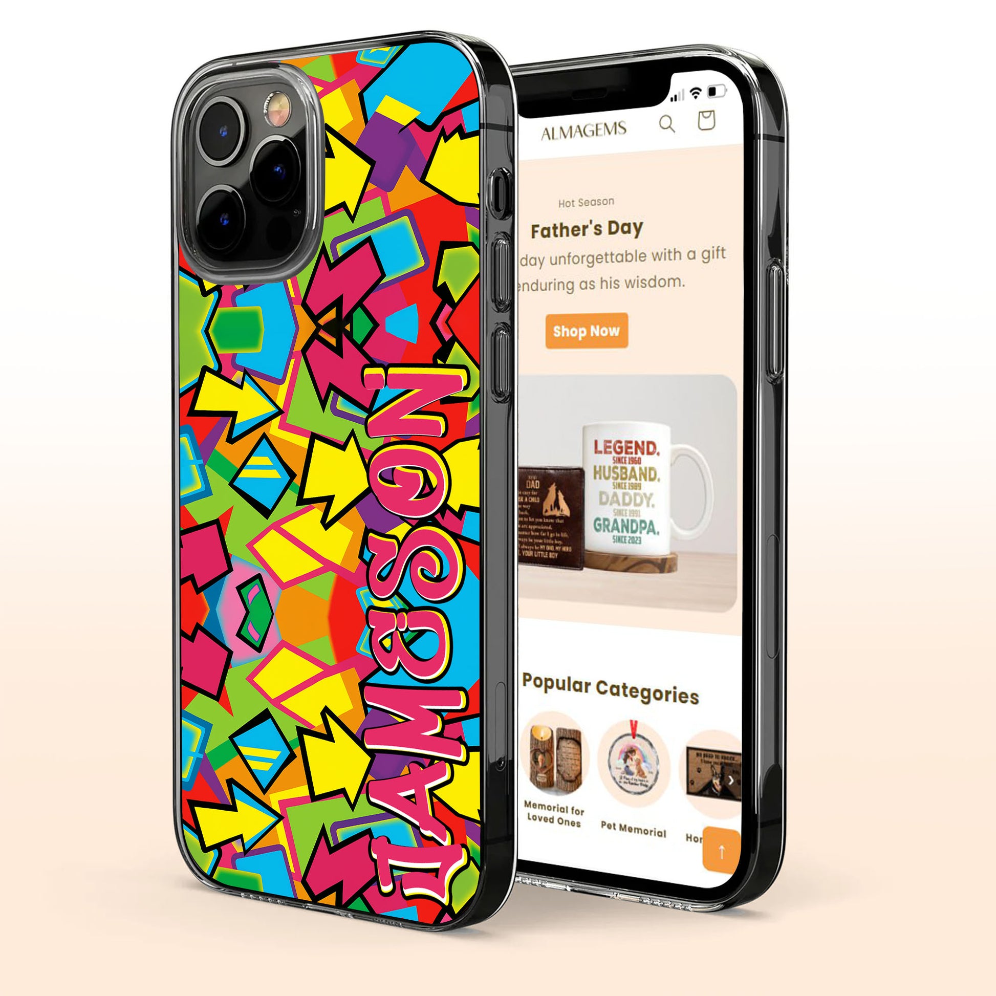 Vibrant Retro 90s Style With Geometric Shapes