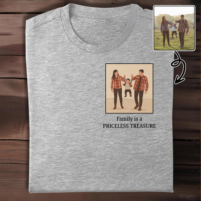 Family Is A Priceless Treasure T-Shirt - Personalized Custom Unisex T-shirt, Hoodie - FAM406_WBAS
