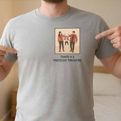 Family Is A Priceless Treasure T-Shirt - Personalized Custom Unisex T-shirt, Hoodie - FAM406_WBAS
