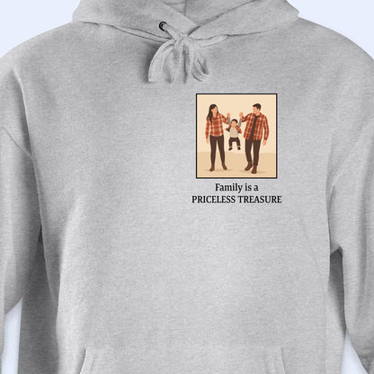 Family Is A Priceless Treasure T-Shirt - Personalized Custom Unisex T-shirt, Hoodie - FAM406_WBAS