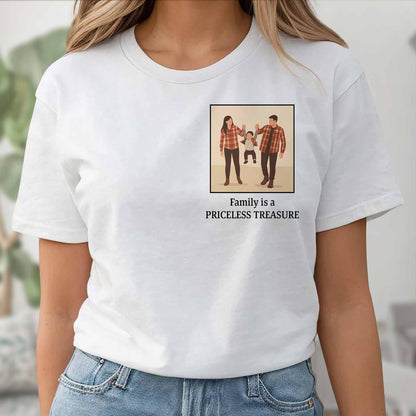 Family Is A Priceless Treasure T-Shirt - Personalized Custom Unisex T-shirt, Hoodie - FAM406_WBAS