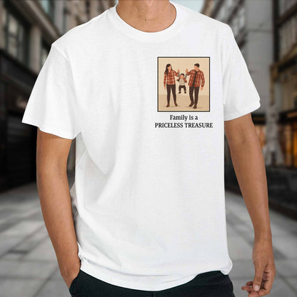 Family Is A Priceless Treasure T-Shirt - Personalized Custom Unisex T-shirt, Hoodie - FAM406_WBAS