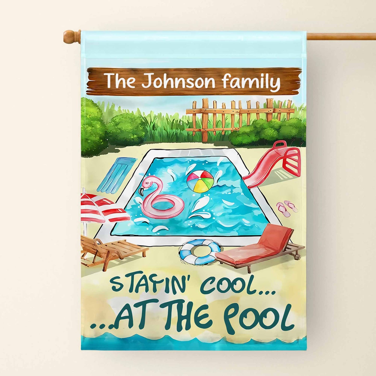 Staying Cool At The Pool With Pool And Flamingo Float