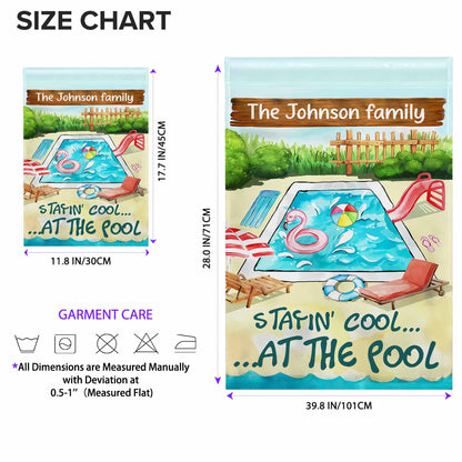 Staying Cool At The Pool With Pool And Flamingo Float